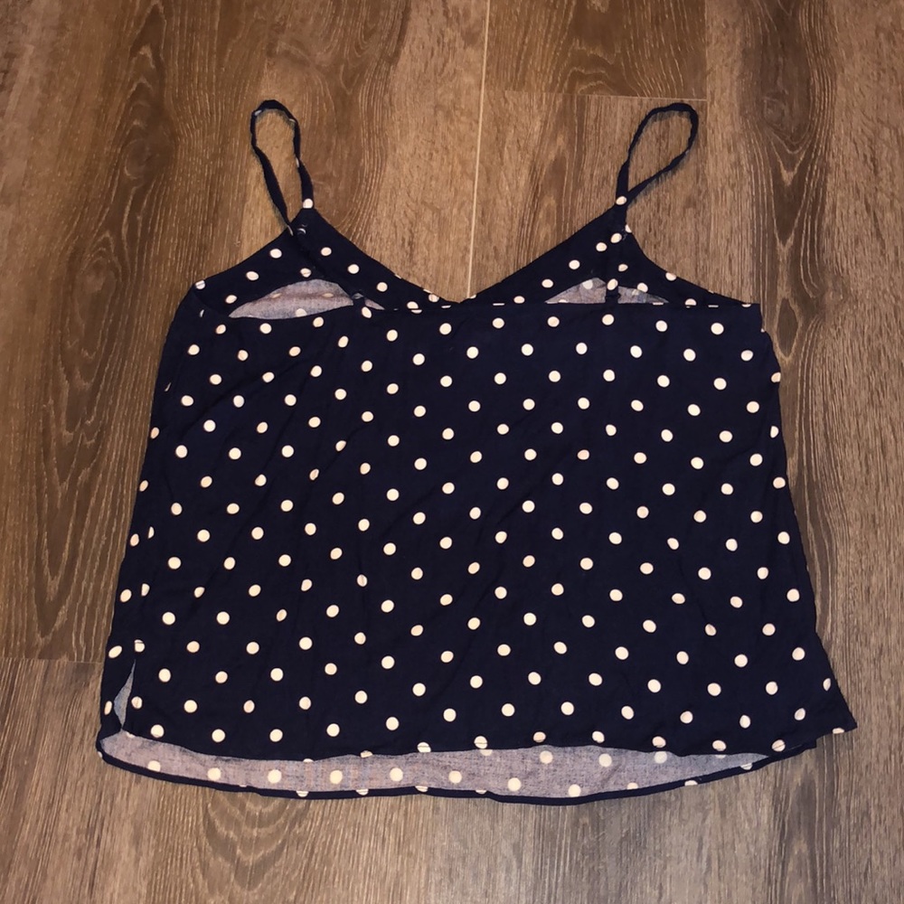 OldNavy Navy Polka Dot Tank Blouse - Picture 4 of 6